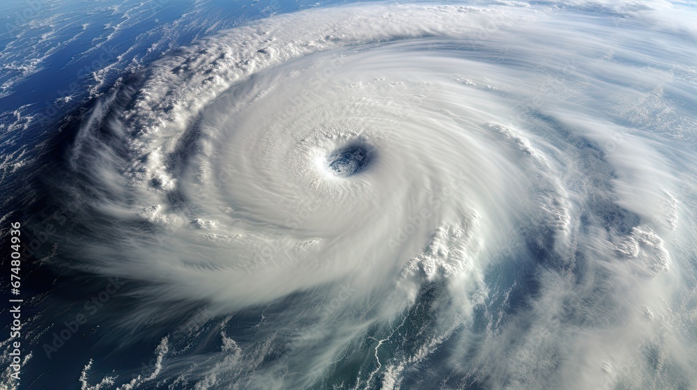 Close up of the eye of hurricane