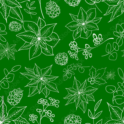 Christmas flowers colors pattern
