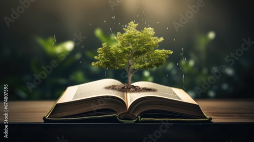 Education concept with tree of knowledge planting © Neo