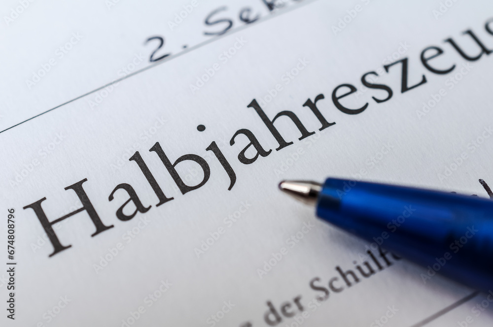 Obraz premium Schulzeugnis