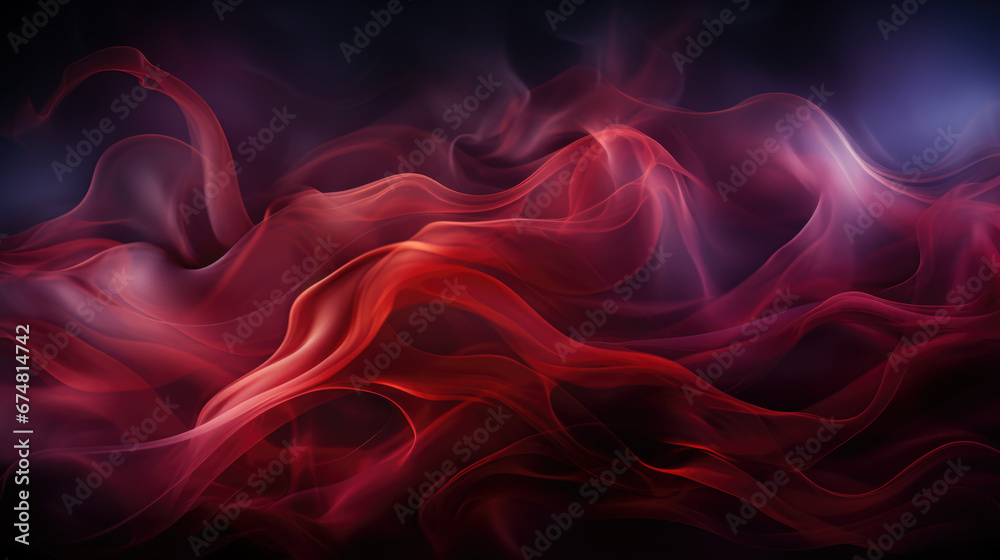 Obraz premium Abstract thin red lines on a black background.