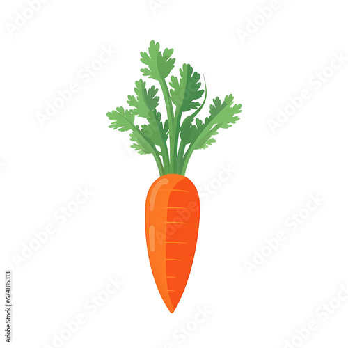 Simplified flat art illustration of a carrot