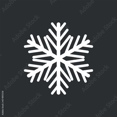 Snow on black background. Winter snowfall. Vector