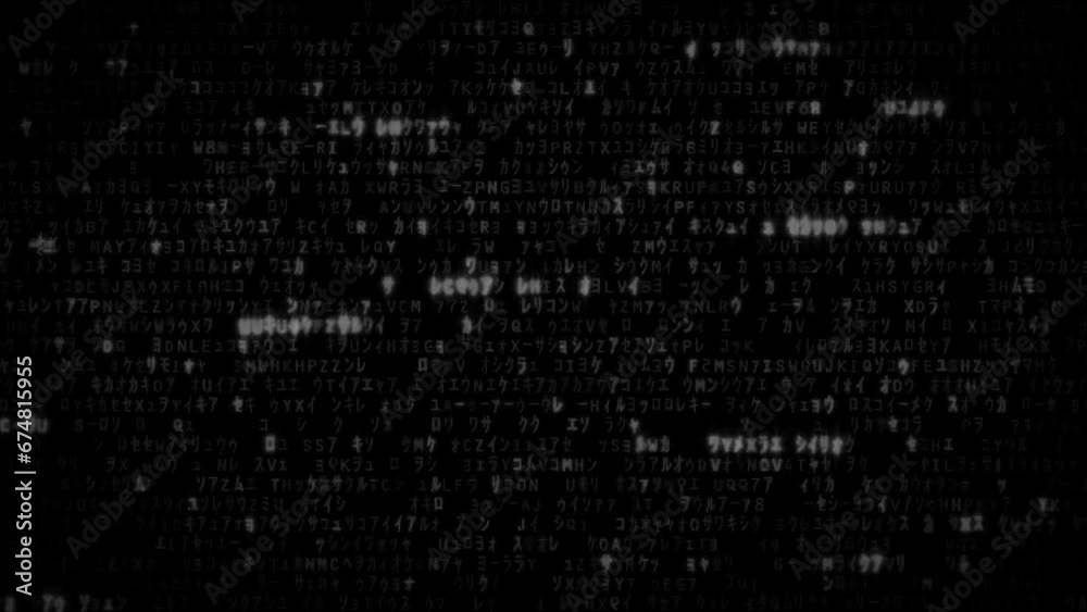 digital binary codes data stream background motion