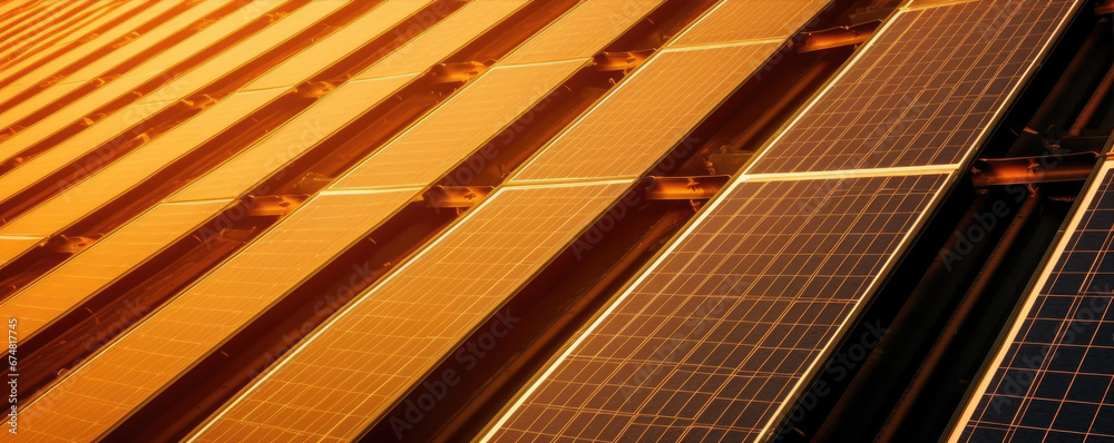 Solar electric plates green energy ecology. generative ai Solar electric plates green energy ecology. generative ai