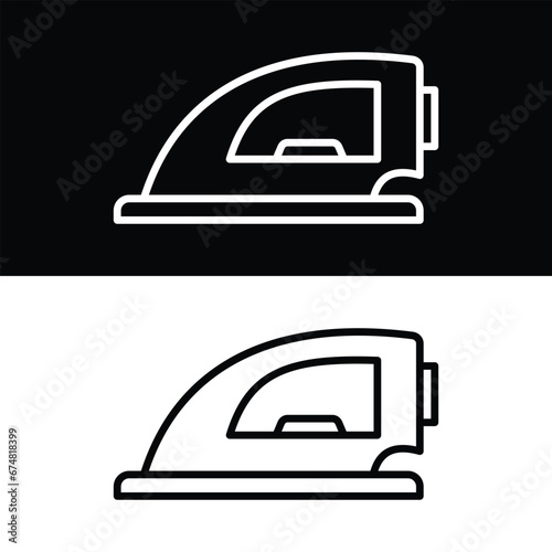 Iron icon, Black and White Version Design