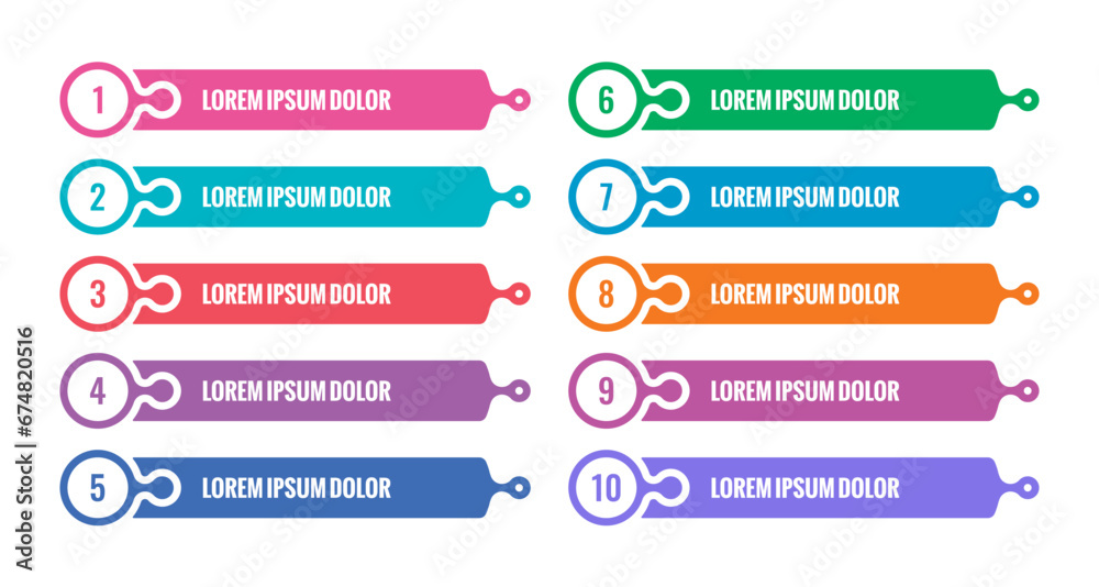 banner set for business, education, internet, web. ten steps banner template. horizontal bar banner set banner set for business, education, internet, web. ten steps banner template. horizontal bar banner set
