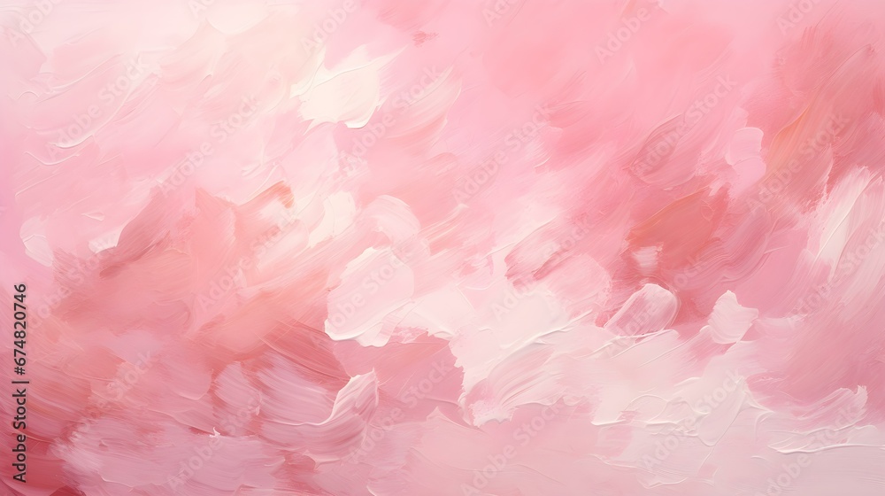 Close up of a Paint Texture in blush Colors. Artistic Background of Brushstrokes - obrazy, fototapety, plakaty 