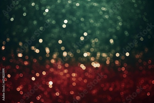 Abstract Background Blue Blurred Gradient with Bright Green and Red Boke photo