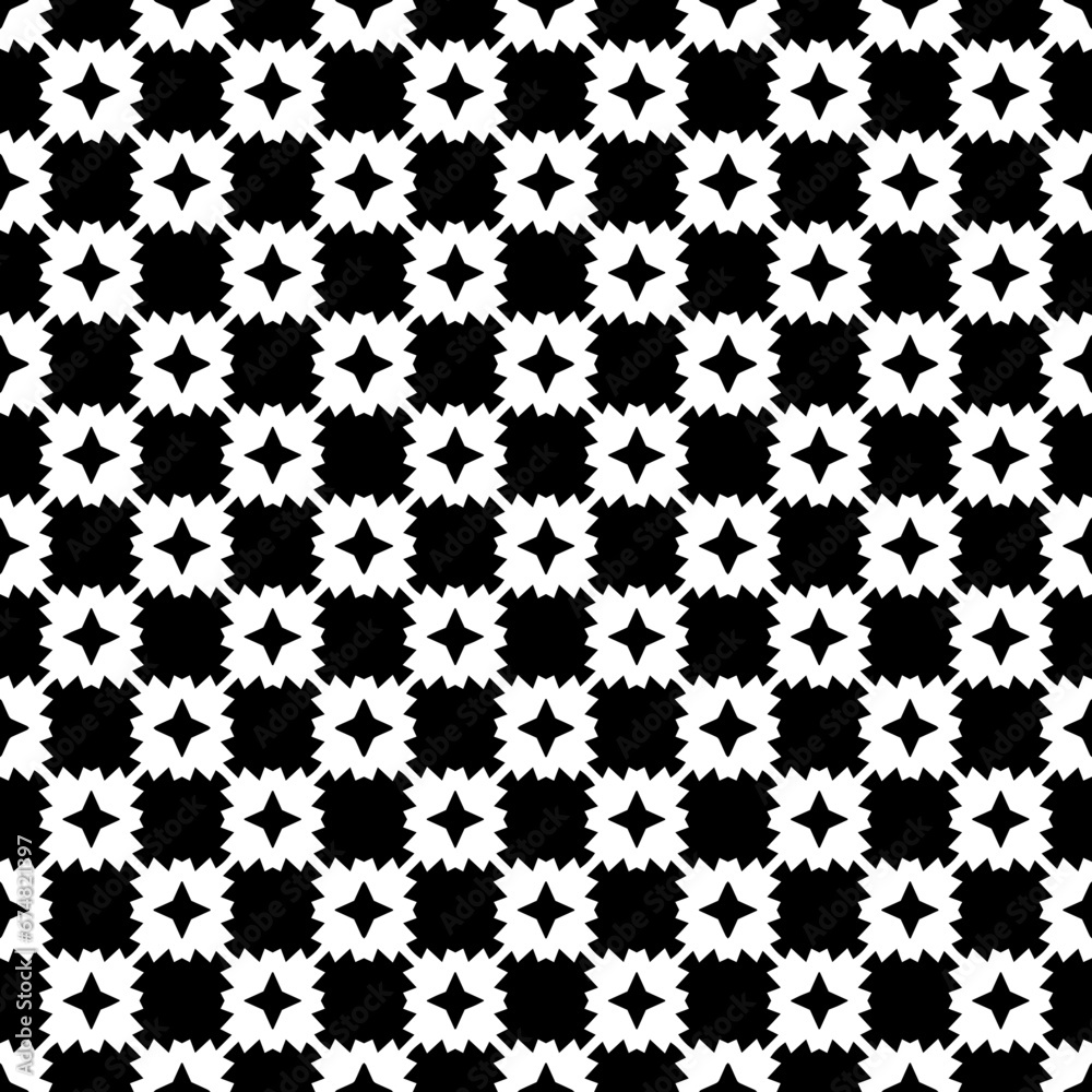 Black and white seamless abstract pattern. Background and backdrop. Grayscale ornamental design. Mosaic ornaments. Vector graphic illustration. EPS10. Black and white seamless abstract pattern. Background and backdrop. Grayscale ornamental design. Mosaic ornaments. Vector graphic illustration. EPS10.