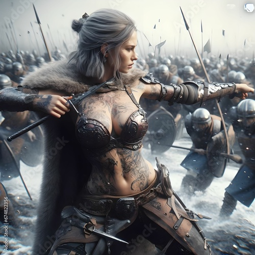 Female Viking Warrior photo