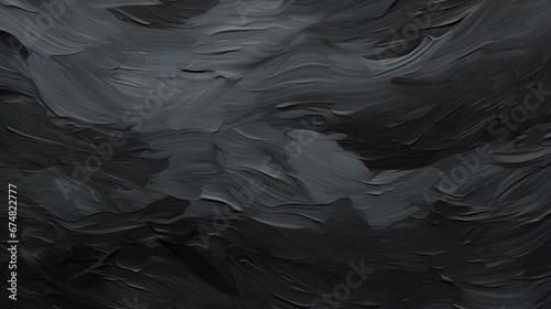 Close up of a Paint Texture in black Colors. Artistic Background of Brushstrokes
