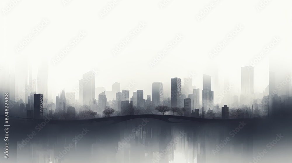design modern grey city background illustration space building, scene exterior, urban abstract design modern grey city background