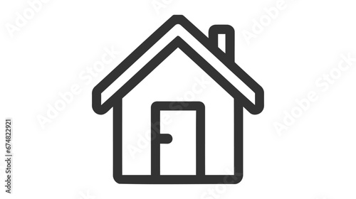 Minimal home icon - web homepage symbol - vector website sign