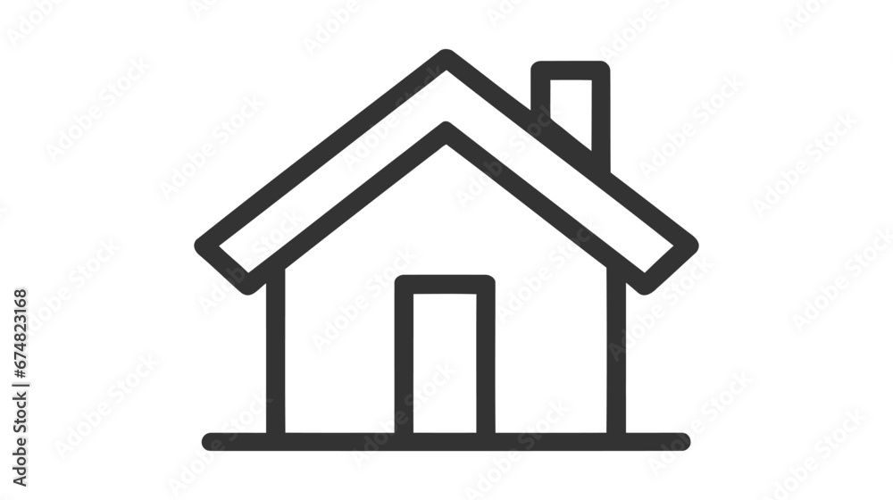 Minimal home icon - web homepage symbol - vector website sign Minimal home icon - web homepage symbol - vector website sign