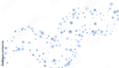 Christmas background. Blue delicate snowflakes on a white background. New Year's holiday design