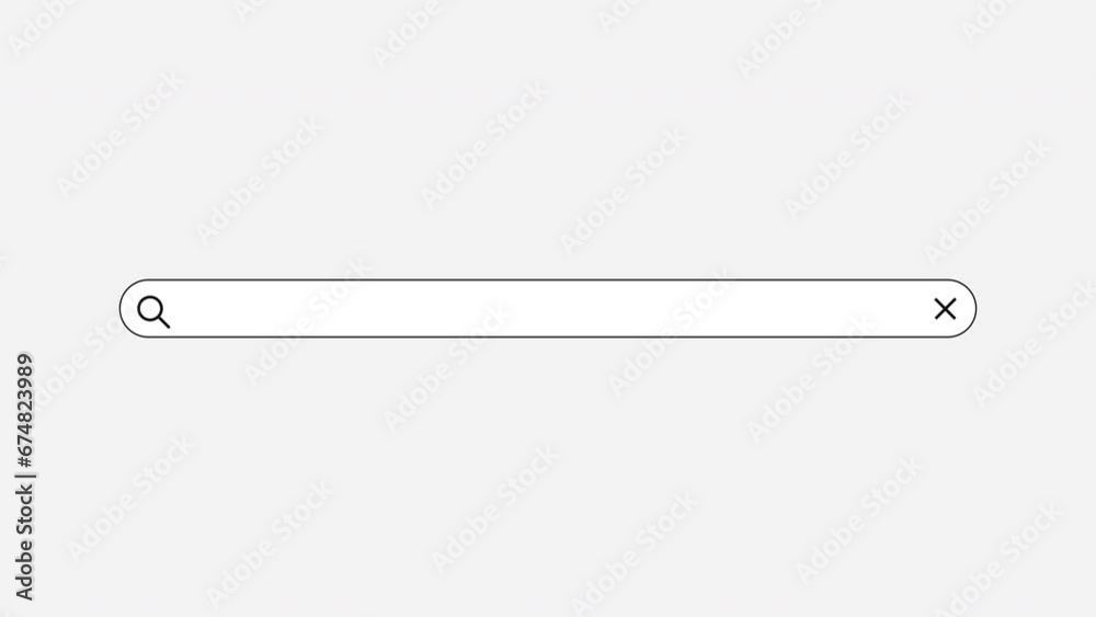 Search Engine Bar Blank Query On Grey Background. Internet Searching Engine Line. Web Search