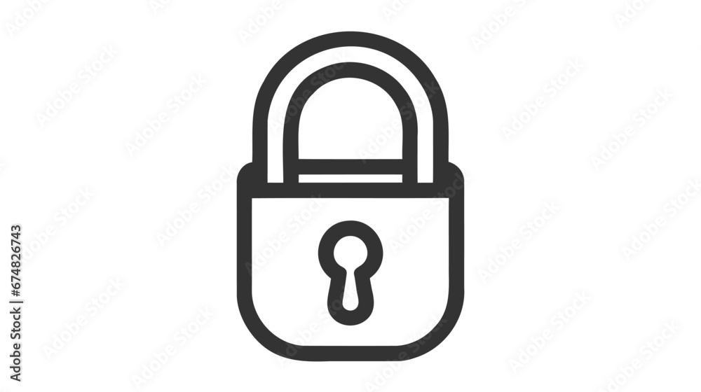 Protection icon vector. Padlock icon on white background Protection icon vector. Padlock icon on white background