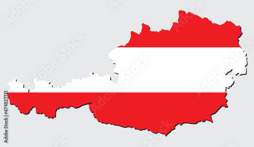 Simple map of Austria drawing. Vector illustration.