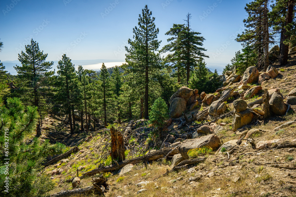Scenic views of Santa Rosa mountains near Toro Peak in Southern California.
