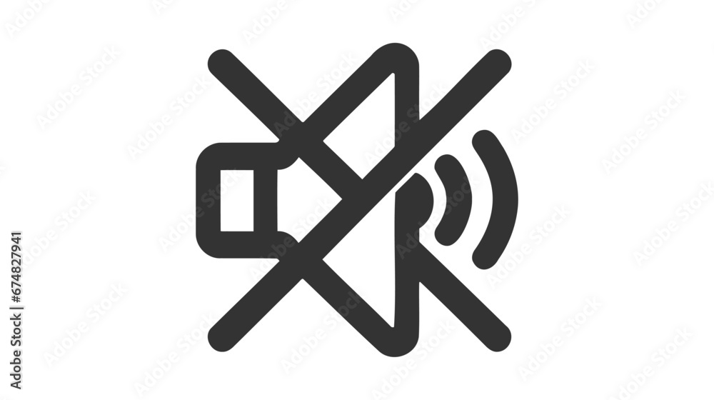 Sound Icon - Sound Off Icon Vector Design Flat Style Symbol, Mute Button Speaker Isolated On light Background Sound Icon - Sound Off Icon Vector Design Flat Style Symbol, Mute Button Speaker Isolated On light Background