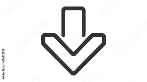 Download outline isolated vector icon on white backgound