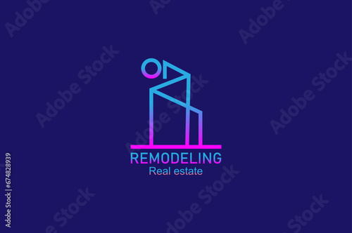 Luxury Building  home  real estate  logo design 
