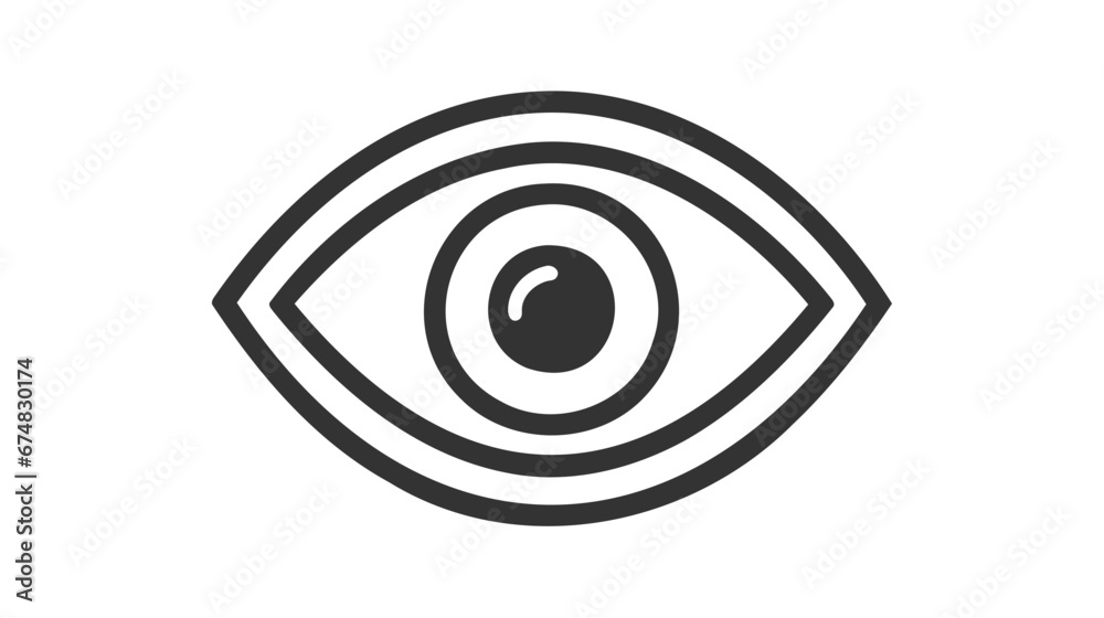 Eye icon sign flat. Illustration on white background Eye icon sign flat. Illustration on white background