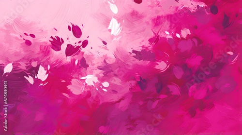 Close up of a Paint Texture in fuchsia Colors. Artistic Background of Brushstrokes