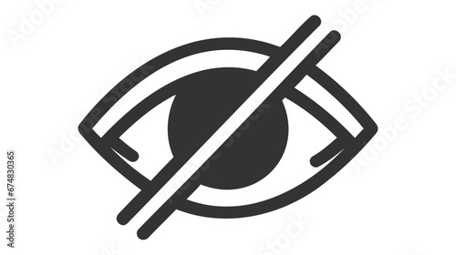 Show password icon, eye symbol. Vector vision hide from watch icon. Secret view web design element