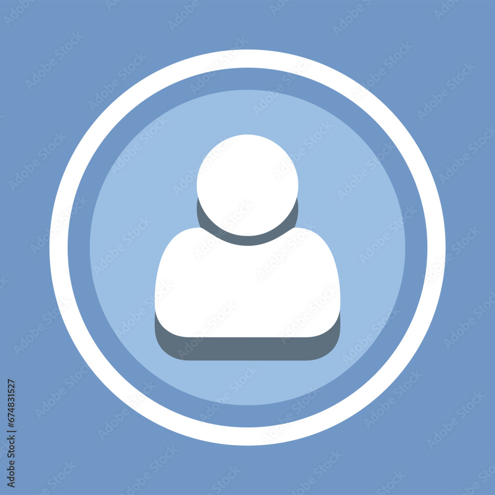 User Icon Vector. Profile icon vector in trendy flat style. Profile icon image, Profile icon illustration isolated on blue background User Icon Vector. Profile icon vector in trendy flat style. Profile icon image, Profile icon illustration isolated on blue background