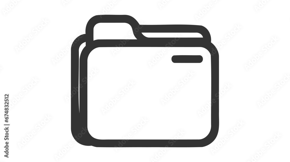 Folder icon vector design element on white background Folder icon vector design element on white background