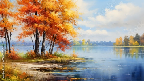 water blue lake tree landscape illustration sky nature, reflection travel, outdoor scenic water blue lake tree landscape