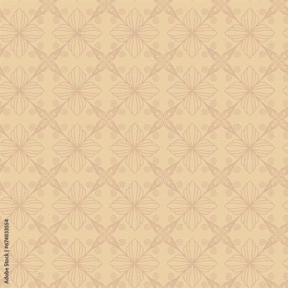 floral seamless pattern delicate design yellow golden
