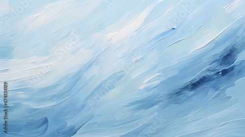 Close up of a Paint Texture in light blue Colors. Artistic Background of Brushstrokes