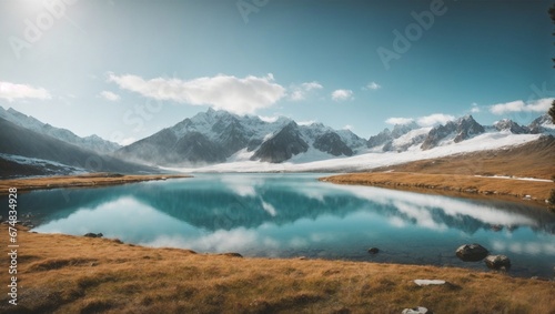 lake and mountains