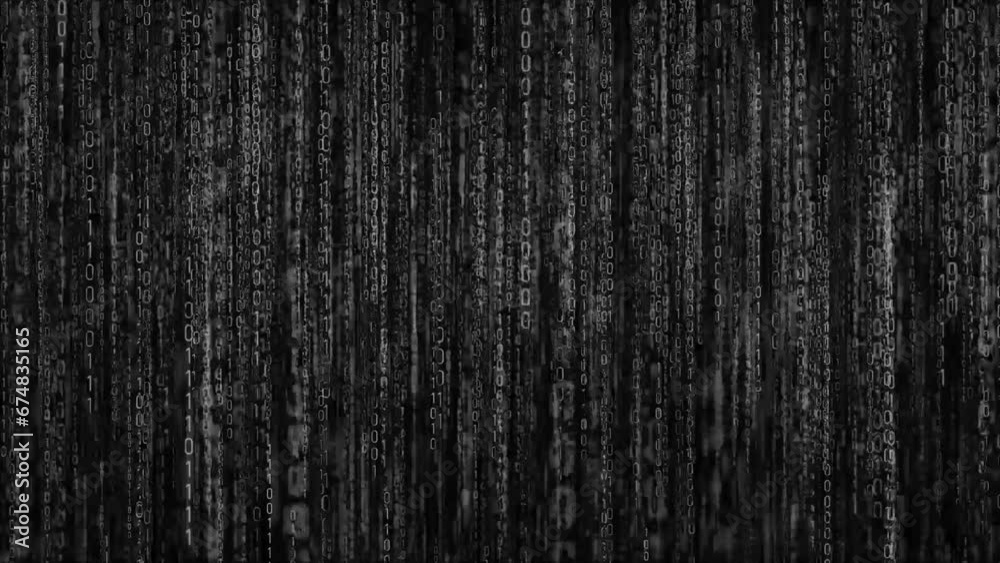 digital binary codes data stream background motion