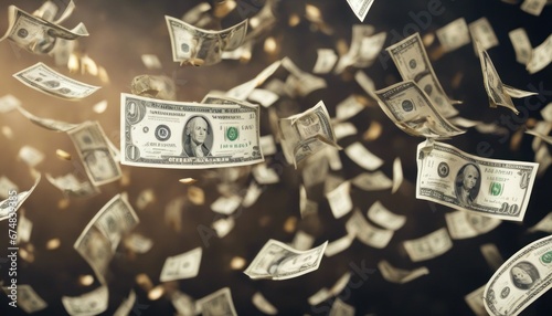 Money raining from the sky