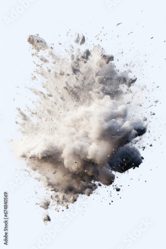 A black and white photo capturing a cloud of smoke. This image can be used to depict mystery, pollution, fire, or dramatic effect in various creative projects. © Fotograf