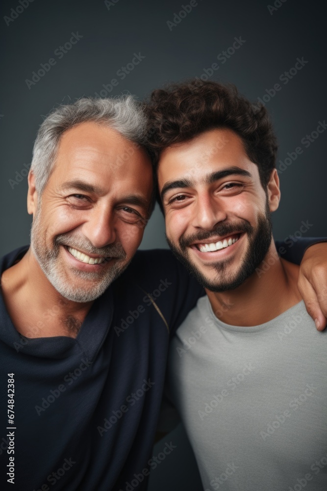 A picture of two men standing next to each other. This image can be used to depict friendship, partnership, teamwork, or any other concept that involves two people standing together A picture of two men standing next to each other. This image can be used to depict friendship, partnership, teamwork, or any other concept that involves two people standing together