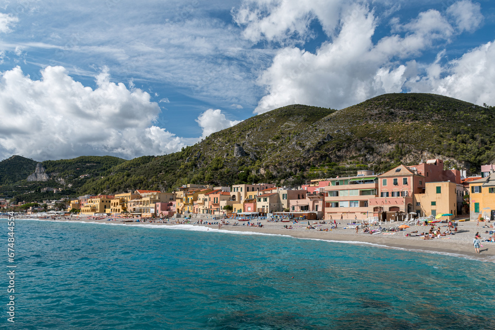 Panoramic view of Varigotti, small sea village in Liguria