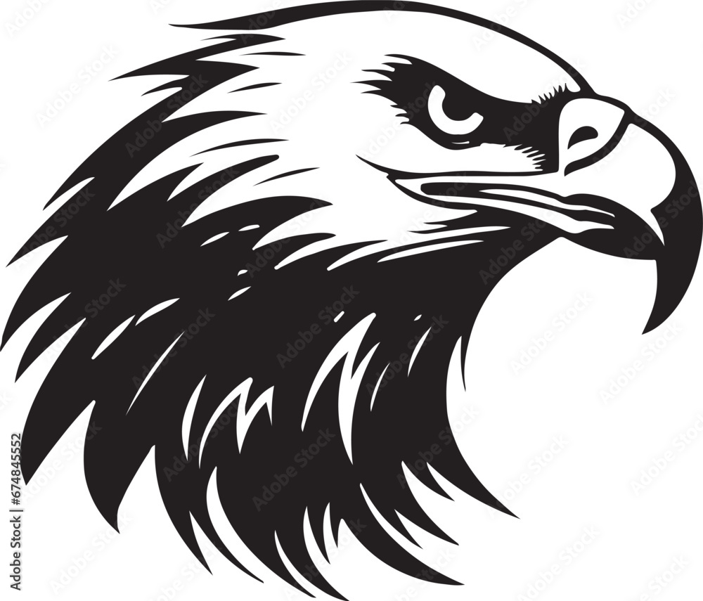 Eagle silhouette black and white logo template animal tattoo symbol and sign Eagle silhouette black and white logo template animal tattoo symbol and sign