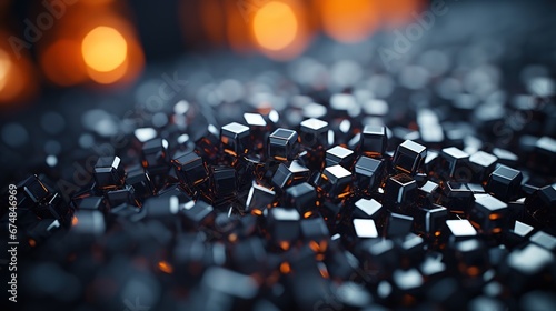 Spiky carbon fiber particles in close up: Wallpaper and background for presentations and slides