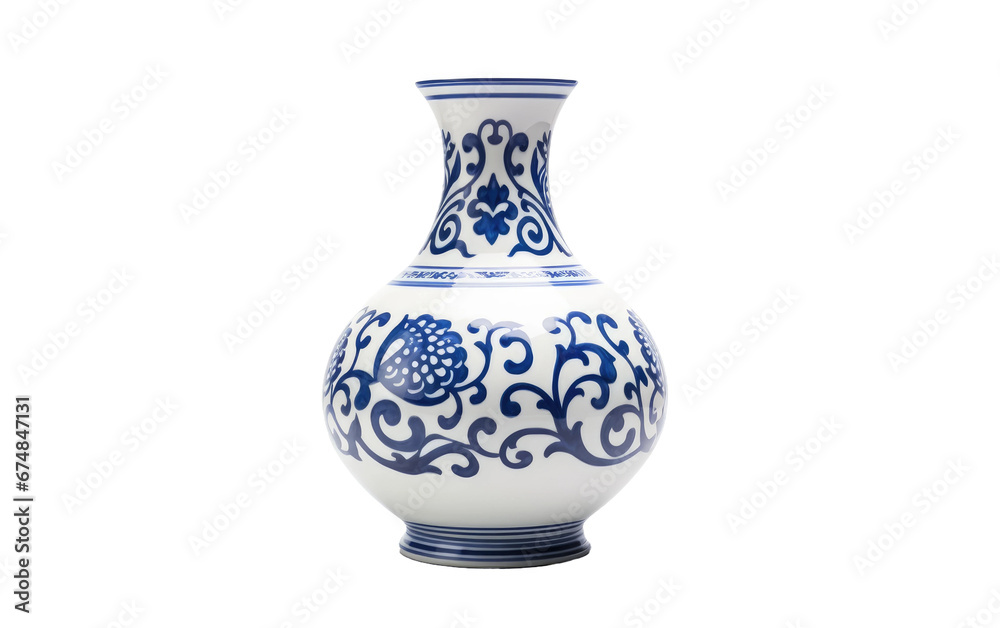 Ming Dynasty Elegance in Vase Design on isolated background