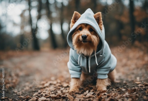 Cute dog in a hoodie special clothing for dogs dressing up your puppy © ArtisticLens