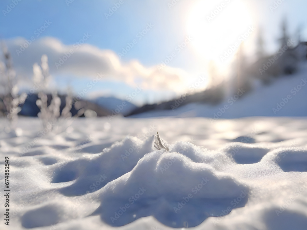 Snowy ground in a pine forest. Snowy ground in a pine forest.