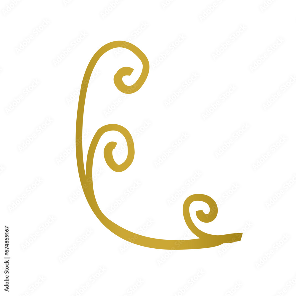 Obraz premium Gold line corner