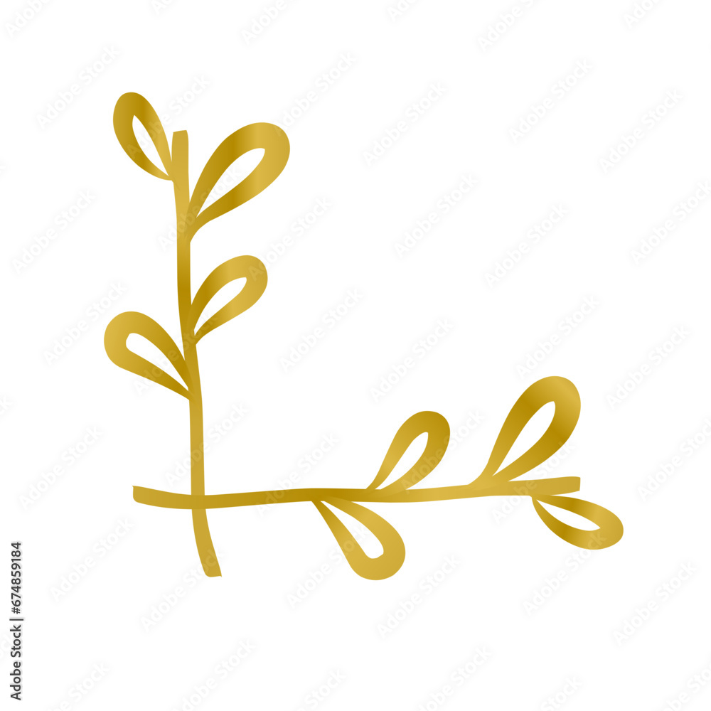 Obraz premium Gold line corner