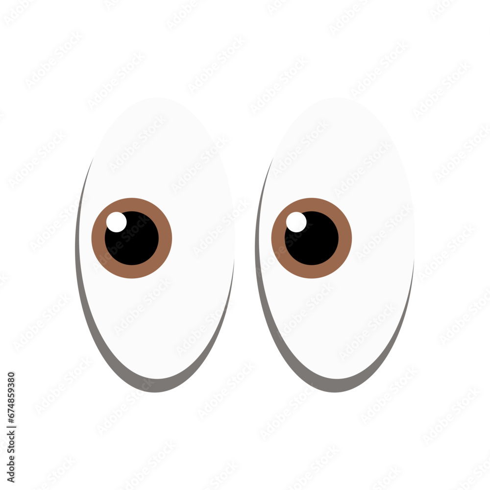 White Eyes Emoji Icon Vector Illustration White Eyes Emoji Icon Vector Illustration