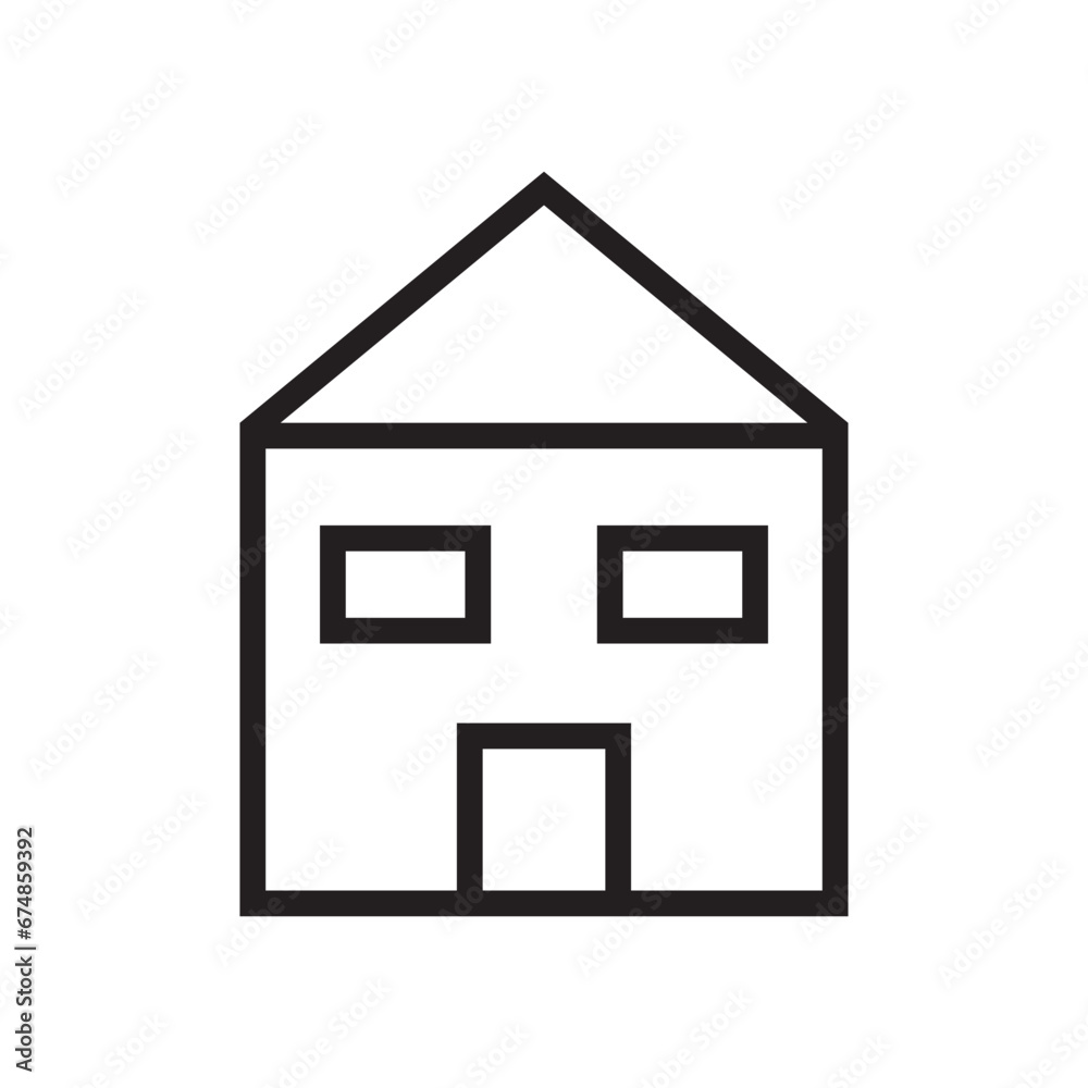 House Outline Icon Isolated Vector Illustration House Outline Icon Isolated Vector Illustration